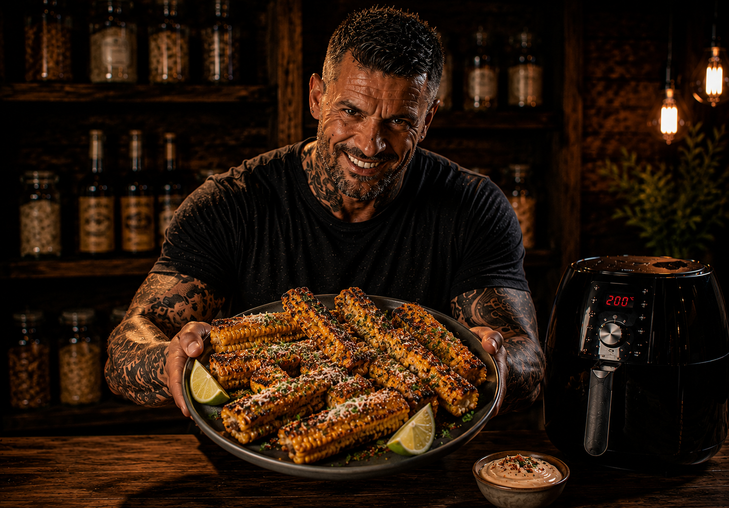 Air Fryer Smoky Cajun Corn Rib Trays